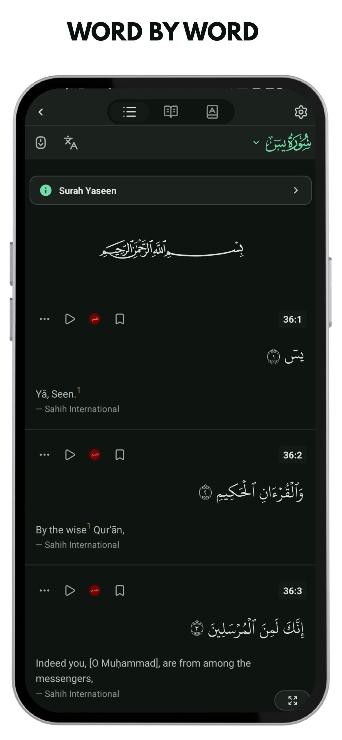 Quran Kareem Reading View
